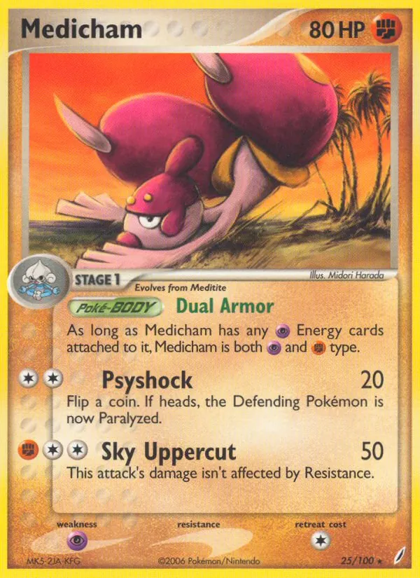 Medicham #25 – Crystal Guardians card