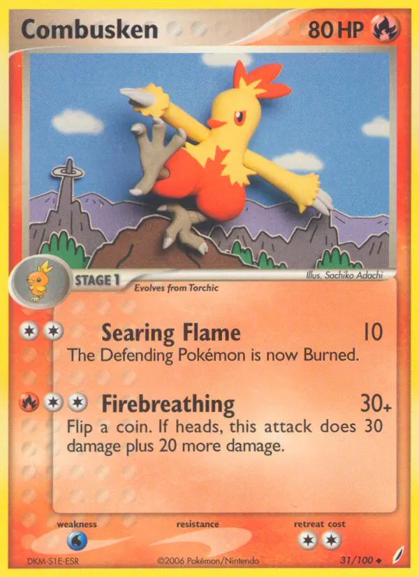 Combusken #31 – Crystal Guardians card