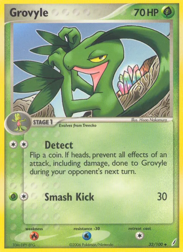 Grovyle #32 – Crystal Guardians card