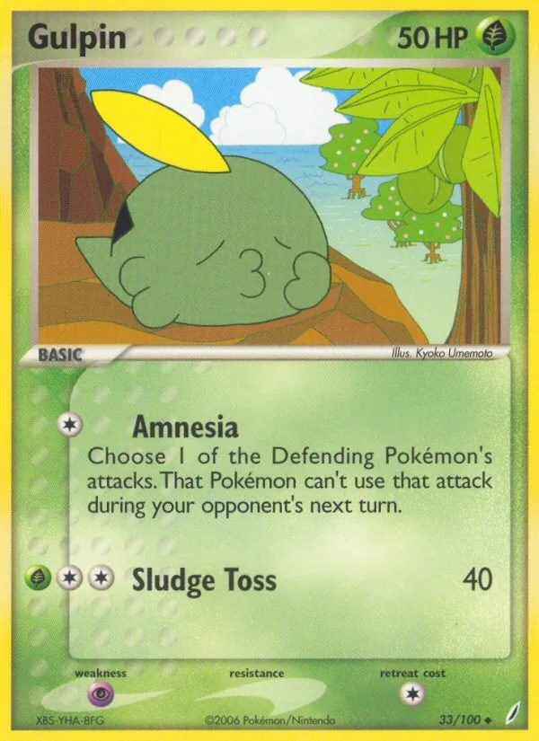 Gulpin #33 – Crystal Guardians card