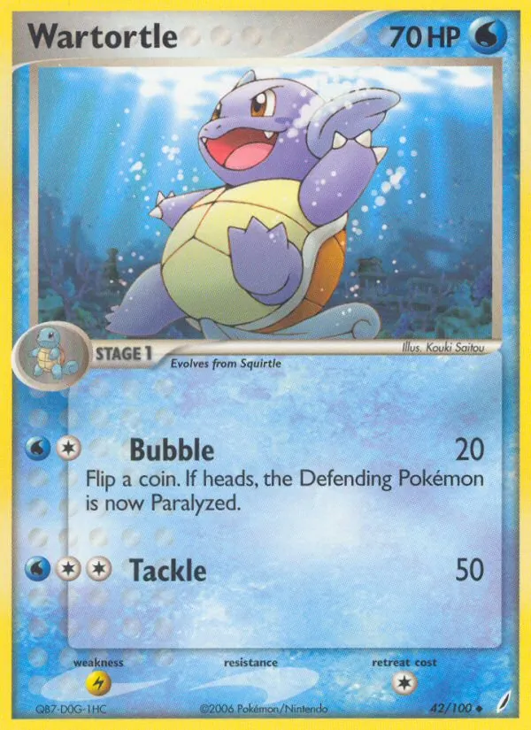 Wartortle #42 – Crystal Guardians card