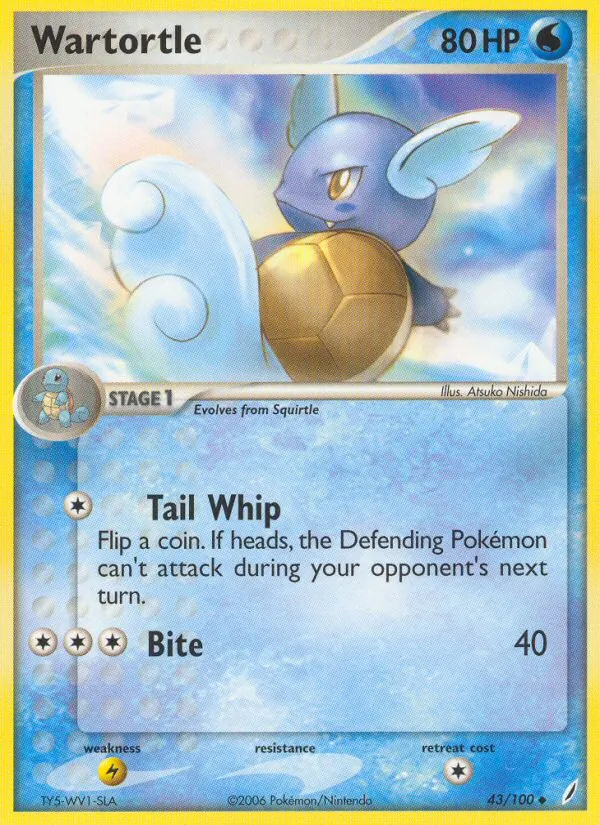 Wartortle #43 – Crystal Guardians card