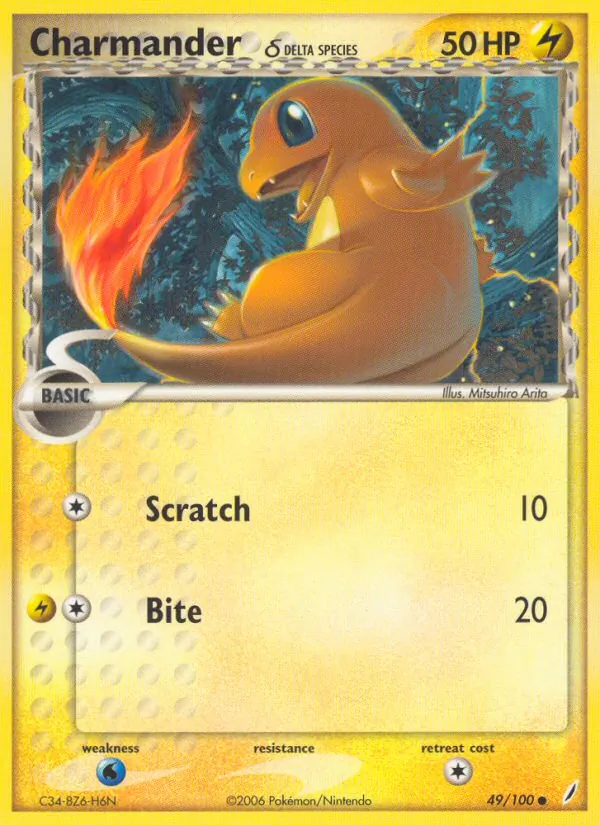 Charmander δ #49 – Crystal Guardians card