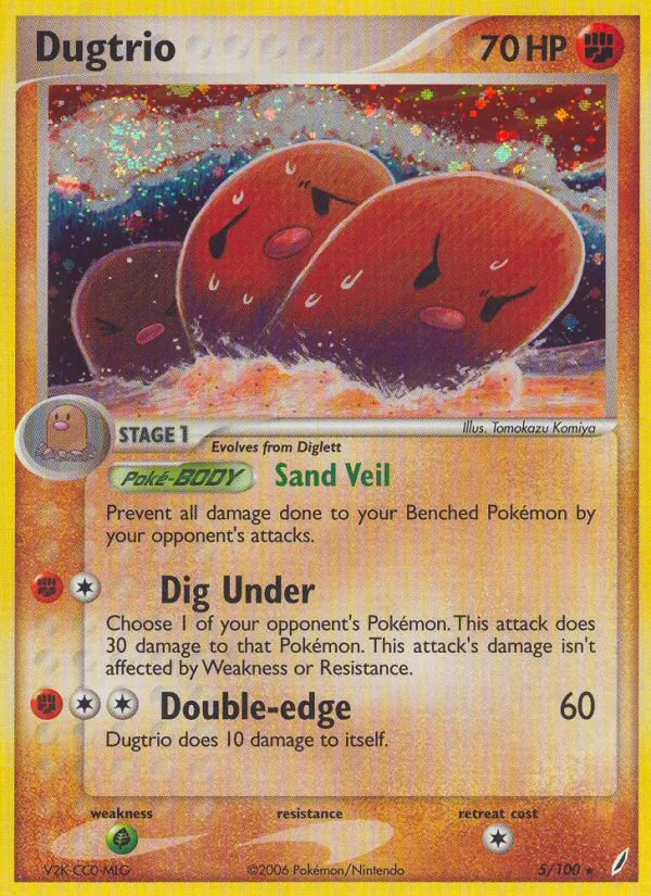 Dugtrio #5 – Crystal Guardians card