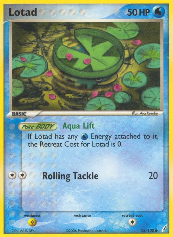 Lotad #55 – Crystal Guardians card