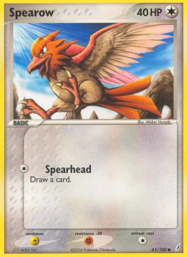 Spearow #61 – Crystal Guardians card