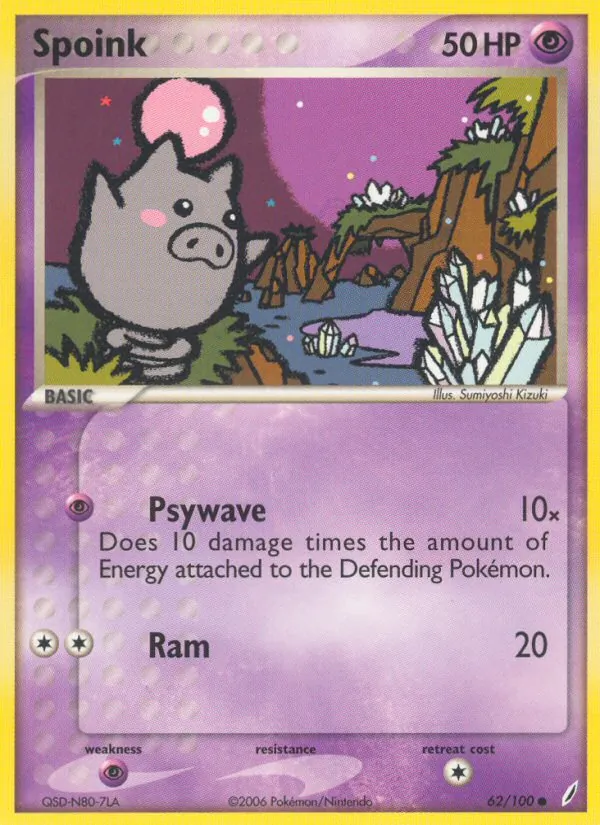 Spoink #62 – Crystal Guardians card
