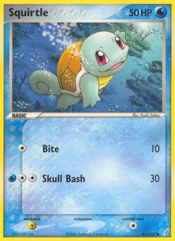 Squirtle #63 – Crystal Guardians card