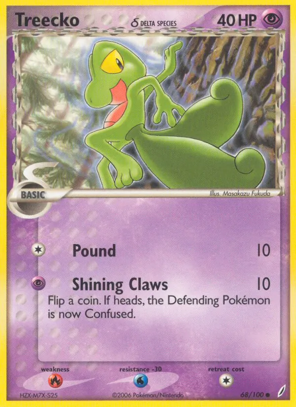 Treecko δ #68 – Crystal Guardians card