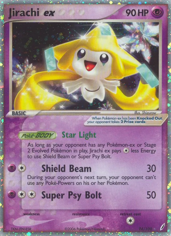 Jirachi ex #94 – Crystal Guardians card