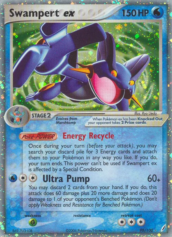 Swampert ex #98 – Crystal Guardians card