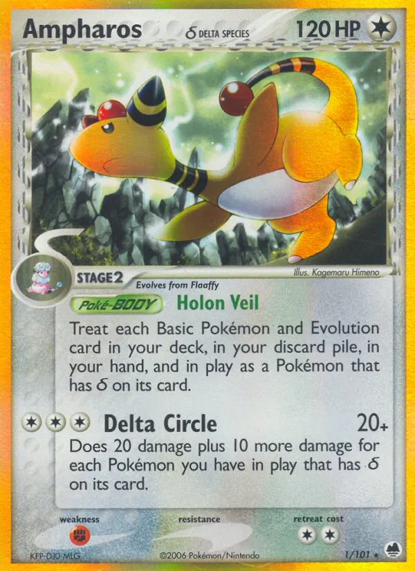 Ampharos δ #1 – Dragon Frontiers card