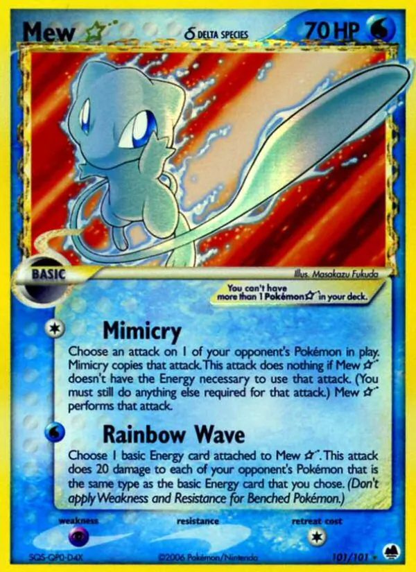 Mew ☆ δ #101 – Dragon Frontiers card