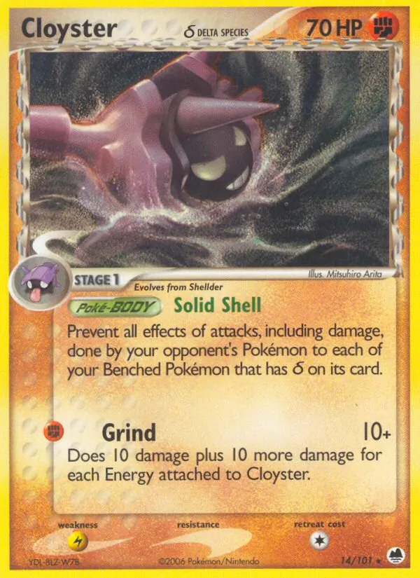 Cloyster δ #14 – Dragon Frontiers card