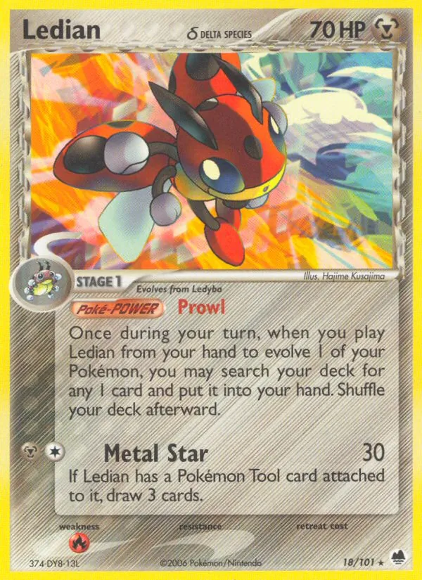 Ledian δ #18 – Dragon Frontiers card