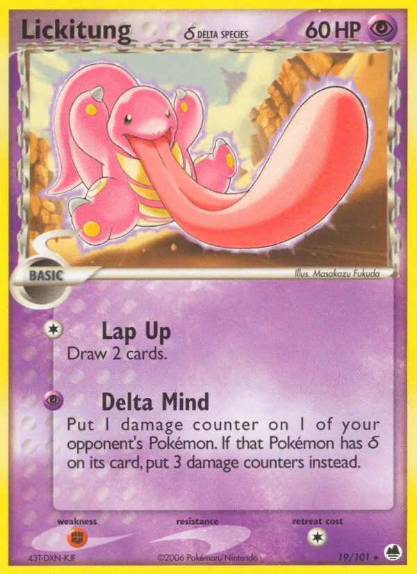 Lickitung δ #19 – Dragon Frontiers card