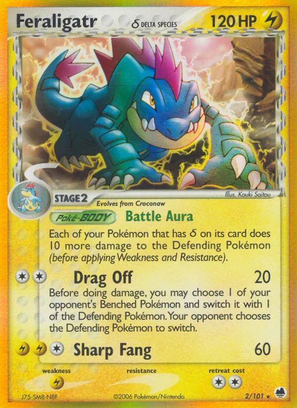 Feraligatr δ #2 – Dragon Frontiers card