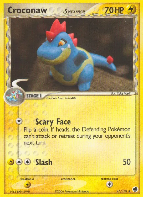 Croconaw δ #27 – Dragon Frontiers card