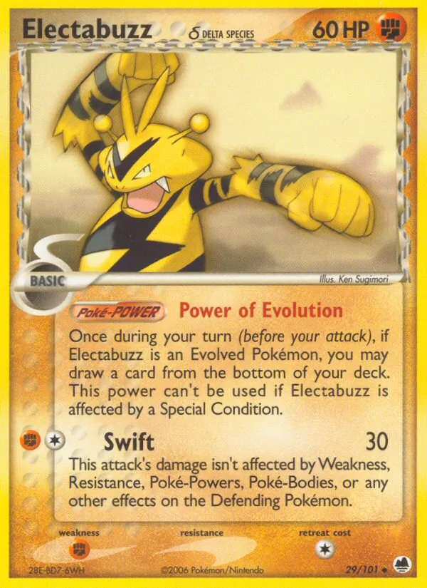 Electabuzz δ #29 – Dragon Frontiers card
