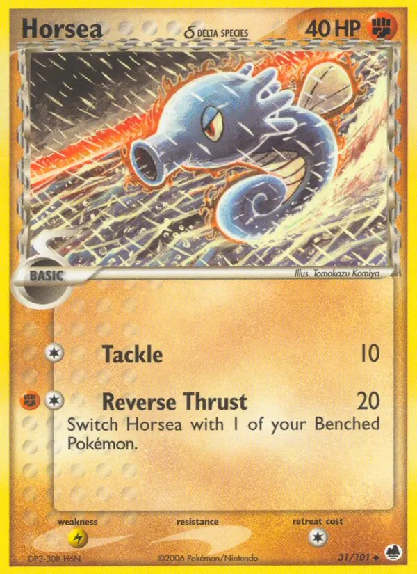 Horsea δ #31 – Dragon Frontiers card
