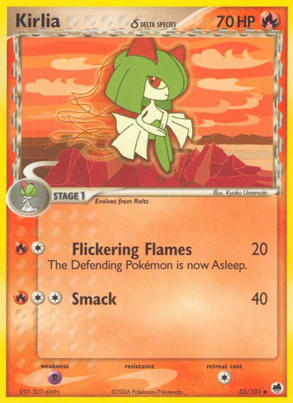 Kirlia δ #33 – Dragon Frontiers card