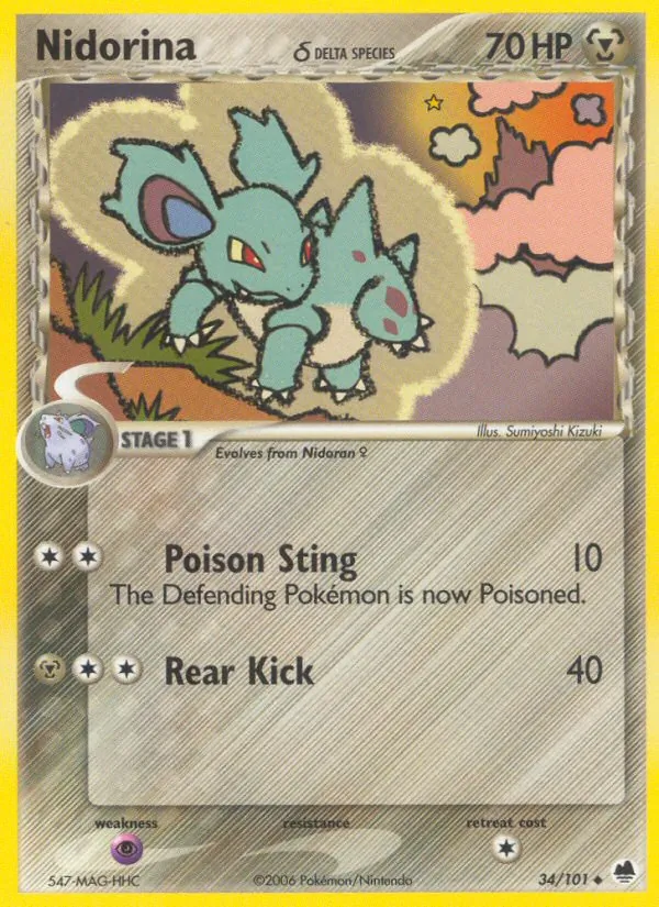 Nidorina δ #34 – Dragon Frontiers card