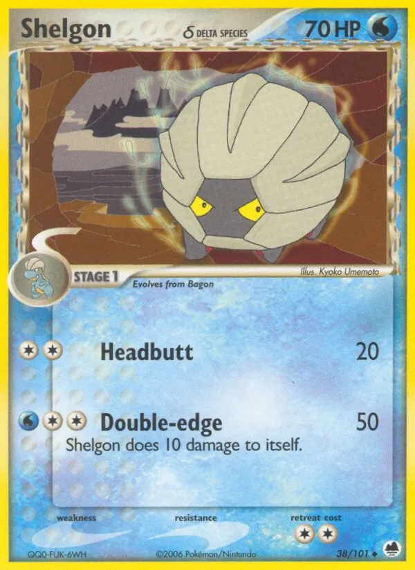 Shelgon δ #38 – Dragon Frontiers card