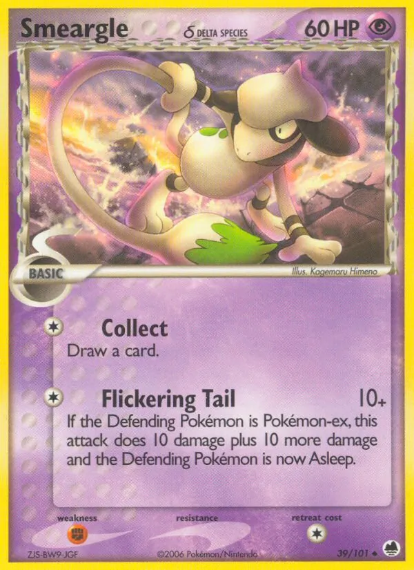 Smeargle δ #39 – Dragon Frontiers card