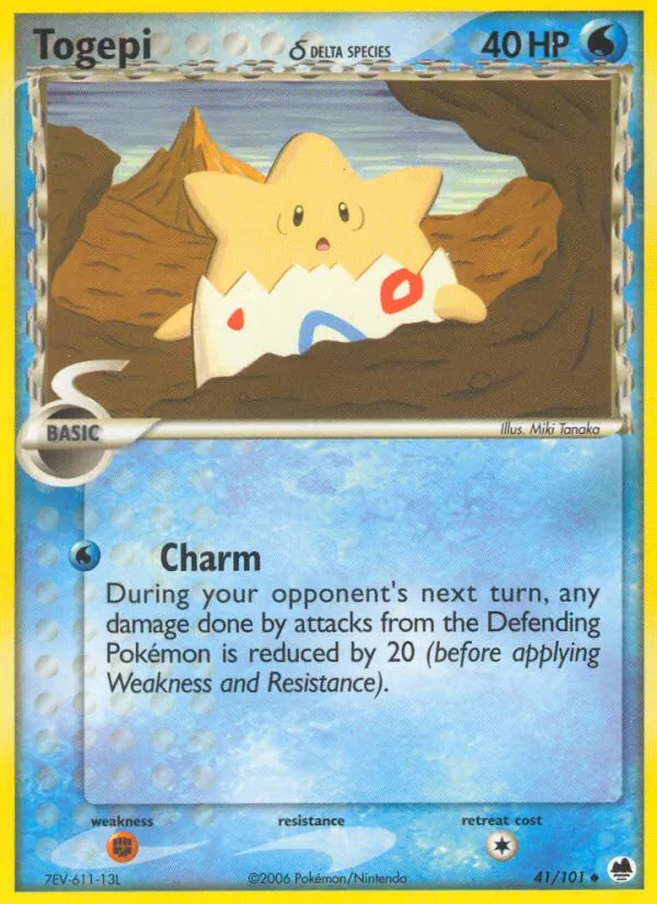 Togepi δ #41 – Dragon Frontiers card