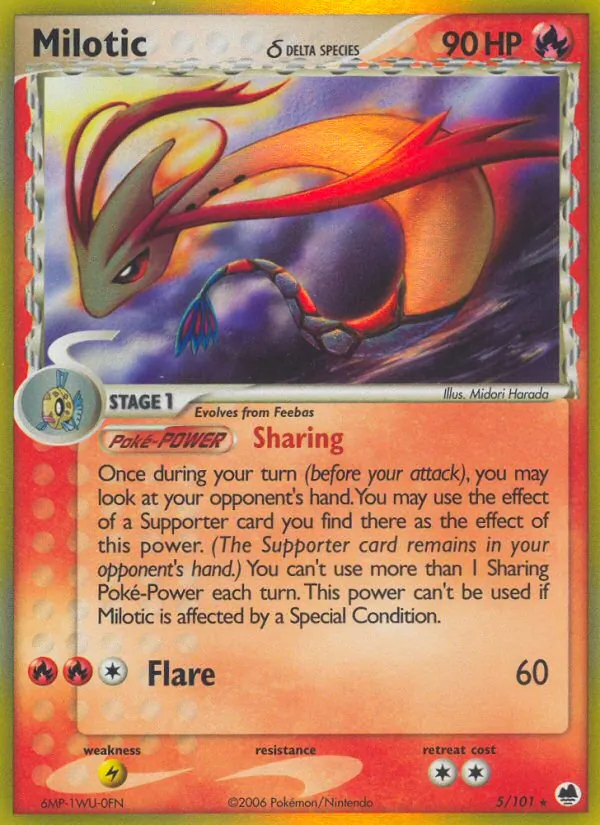 Milotic δ #5 – Dragon Frontiers card