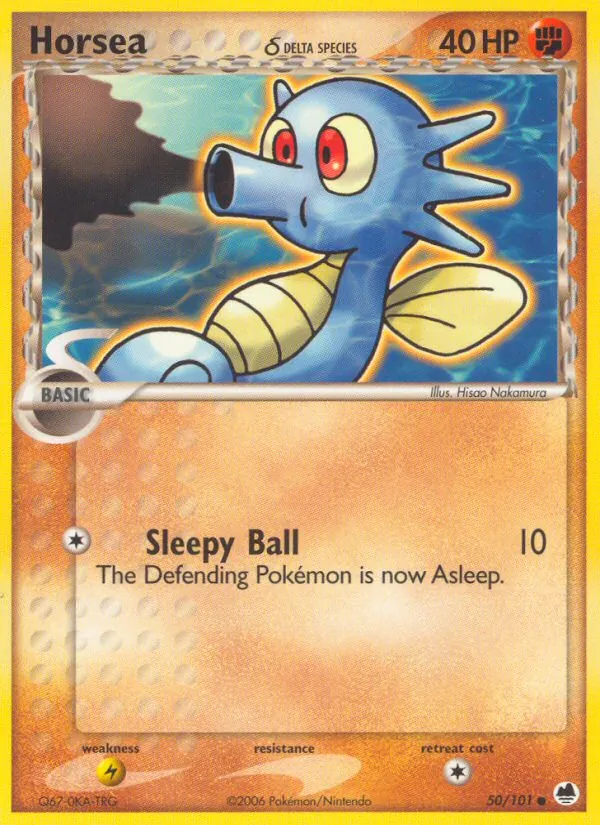 Horsea δ #50 – Dragon Frontiers card