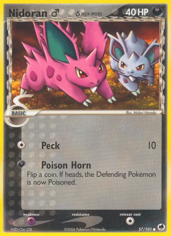 Nidoran♂ δ #57 – Dragon Frontiers card
