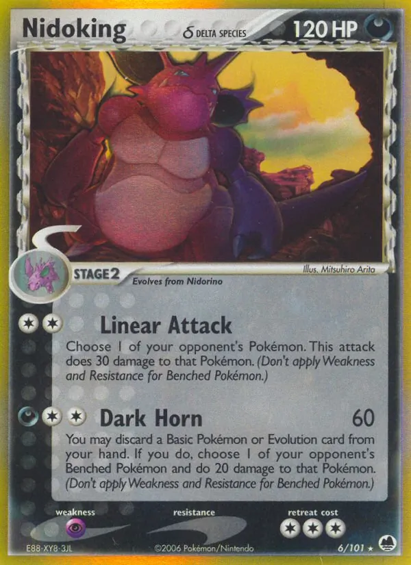 Nidoking δ #6 – Dragon Frontiers card