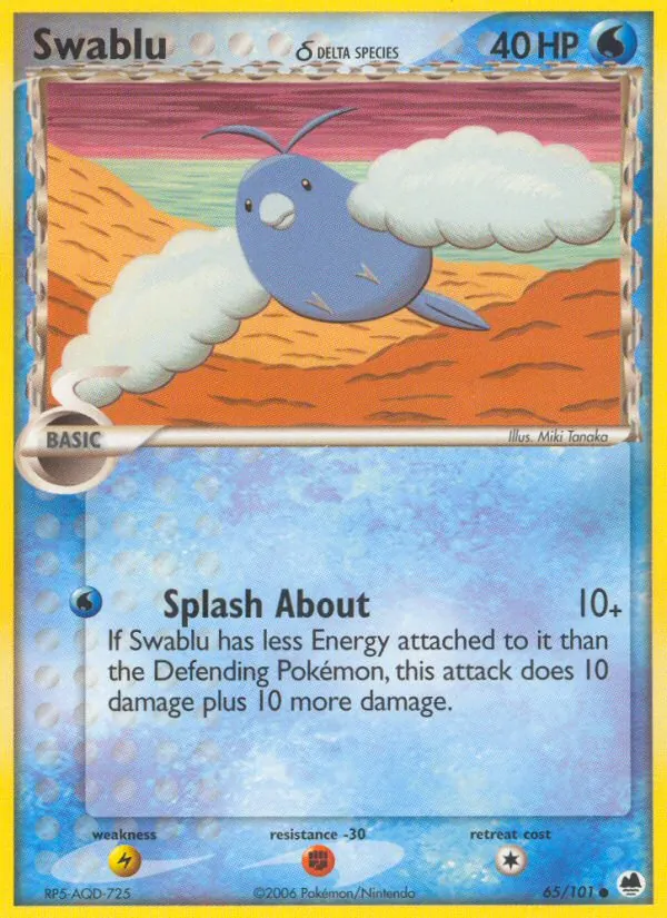 Swablu δ #65 – Dragon Frontiers card