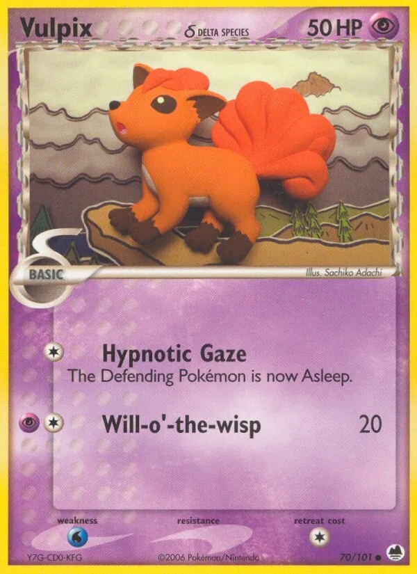 Vulpix δ #70 – Dragon Frontiers card