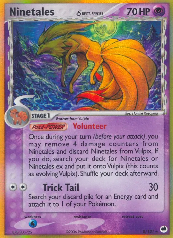 Ninetales δ #8 – Dragon Frontiers card