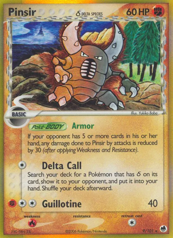 Pinsir δ #9 – Dragon Frontiers card