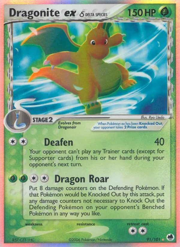 Dragonite ex δ #91 – Dragon Frontiers card