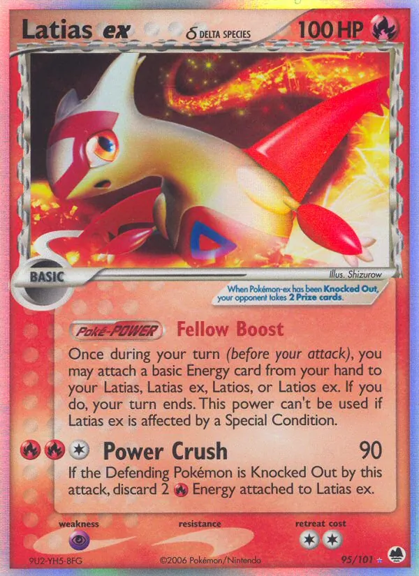 Latias ex δ #95 – Dragon Frontiers card