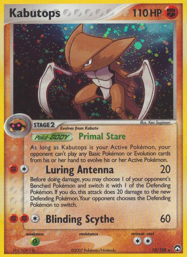 Kabutops #10 – Power Keepers card