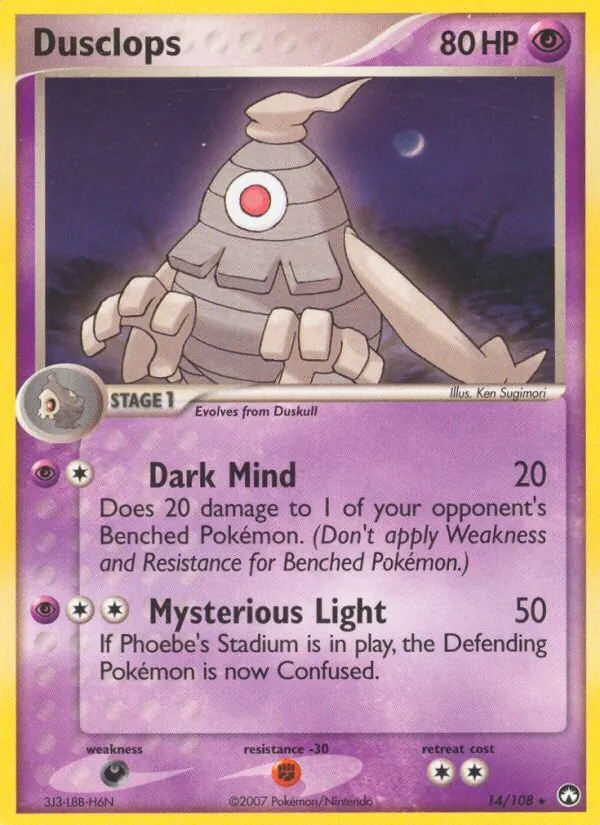 Dusclops #14 – Power Keepers card