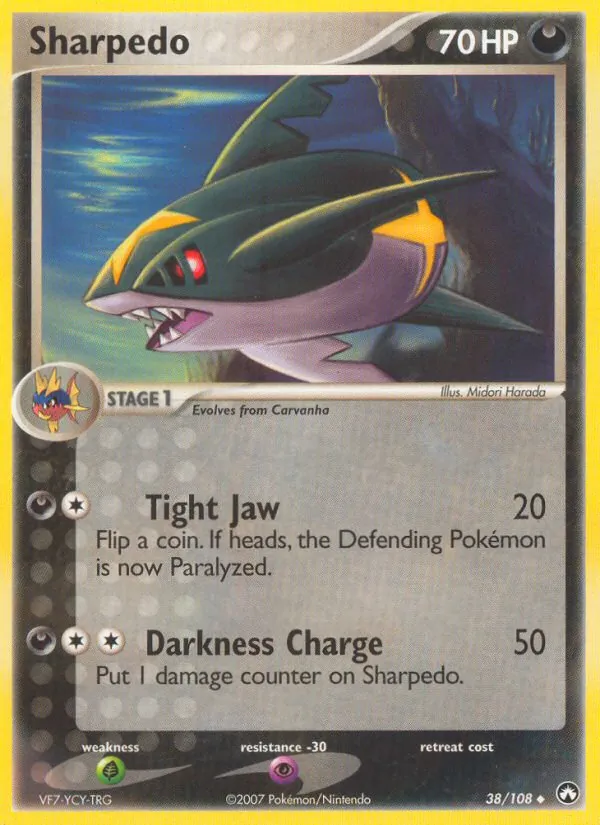 Sharpedo #38 – Power Keepers card