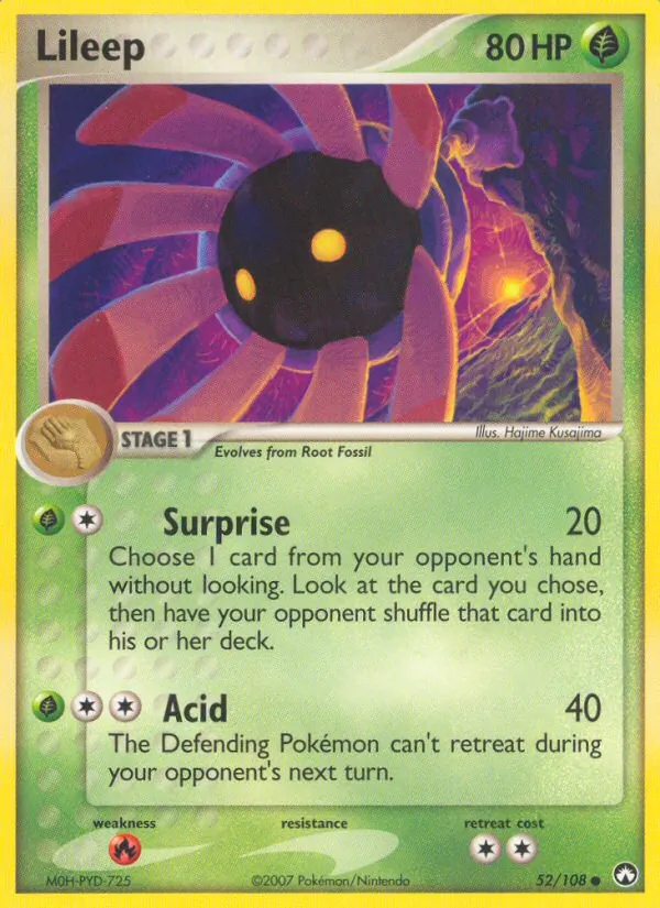 Lileep #52 – Power Keepers card