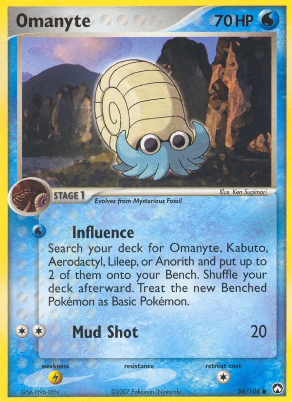 Omanyte #56 – Power Keepers card