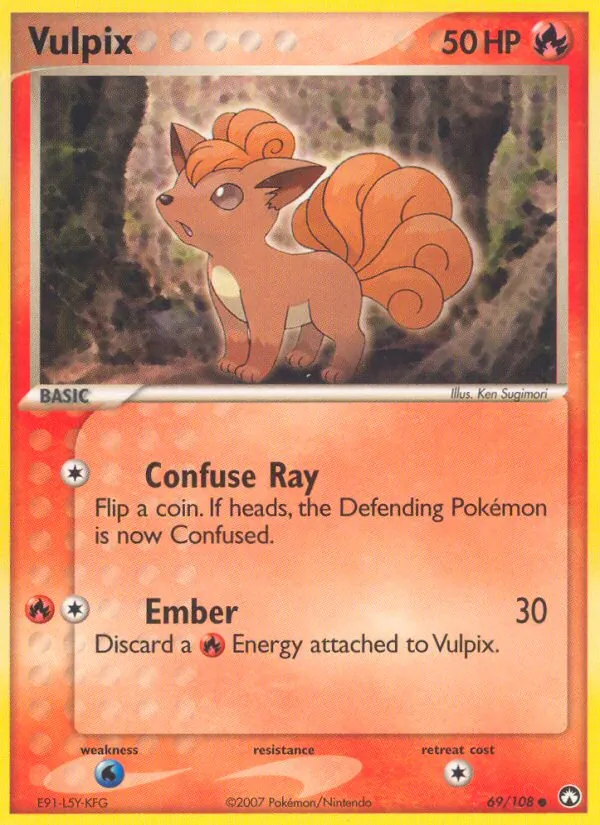 Vulpix #69 – Power Keepers card