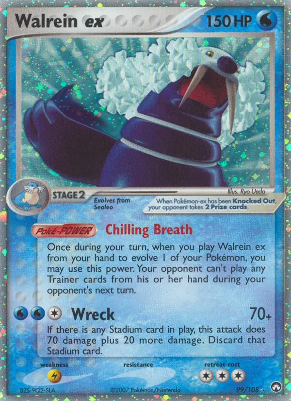Walrein ex #99 – Power Keepers card