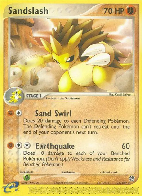 Sandslash #21 – Sandstorm card