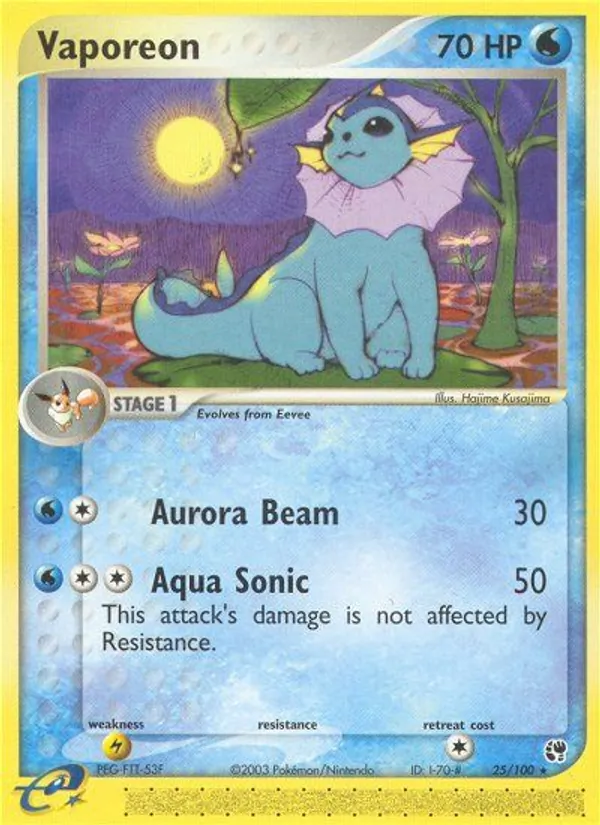 Vaporeon #25 – Sandstorm card