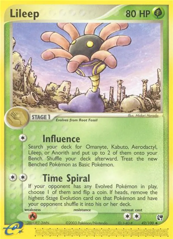 Lileep #42 – Sandstorm card