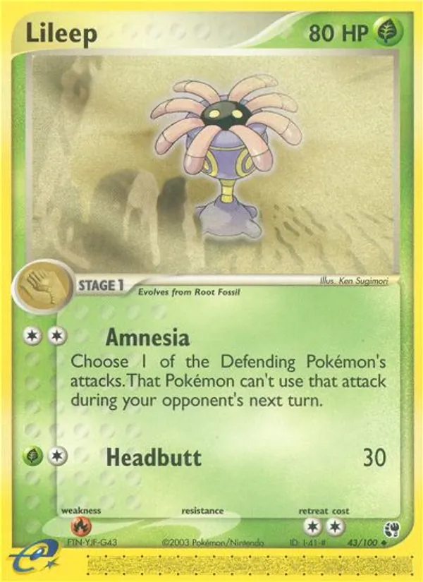 Lileep #43 – Sandstorm card